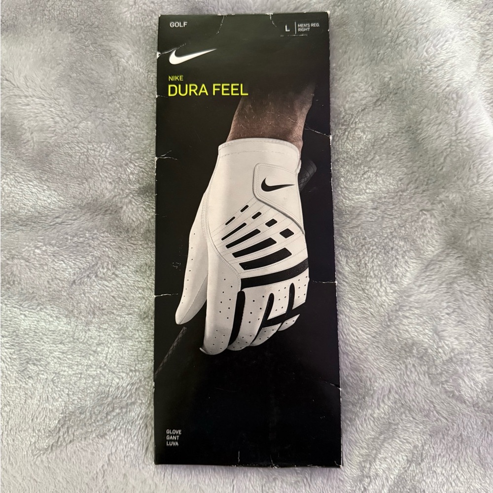 Nike Dura Feel Golf Glove - White and Black
